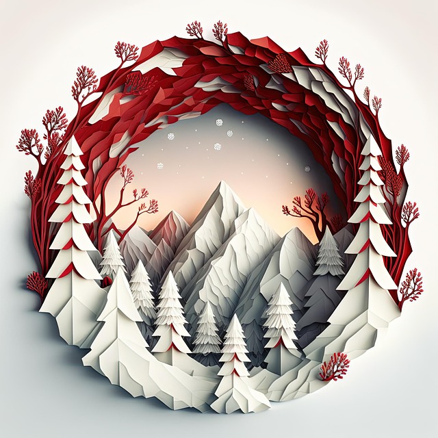 Free christmas wreath winter festive season illustration
