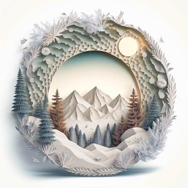 Free christmas wreath winter festive season illustration