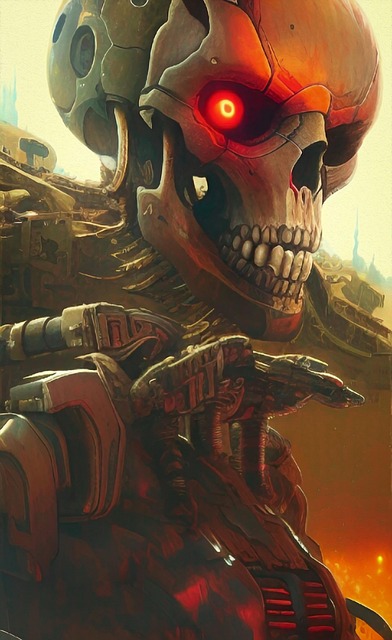 Free warrior skull soldier illustration