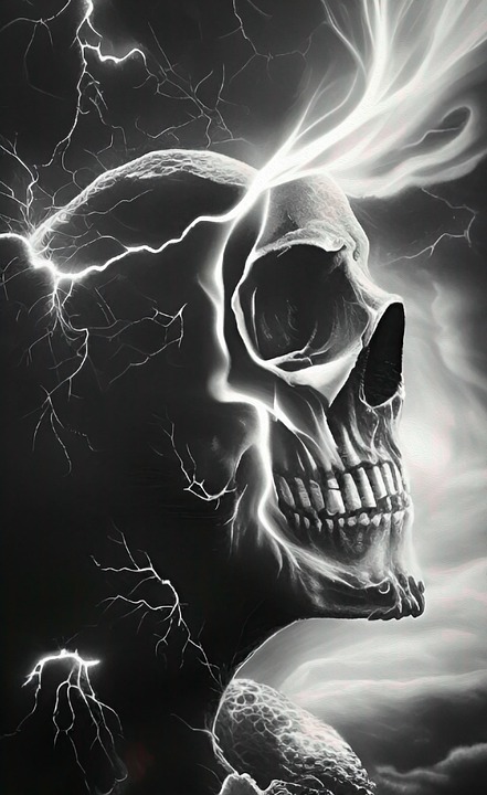 Download Skull, Storm, Gothic. Royalty-Free Stock Illustration Image ...