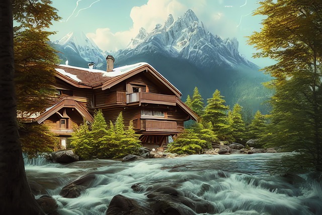 Free generated savoyard landscape landscape illustration