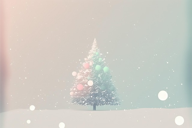 Free christmas snow christmas tree illustration