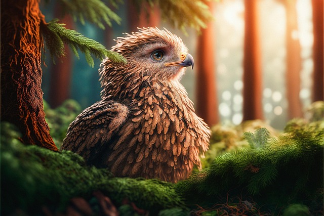 Download free HD stock image of Eagle Forest Free eagle forest nature illustration