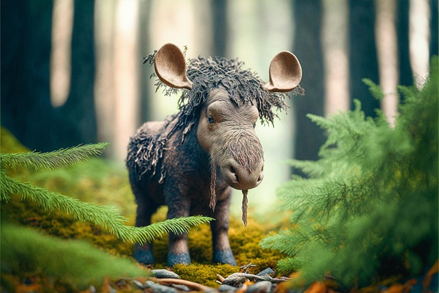 Free moose animal forest illustration
