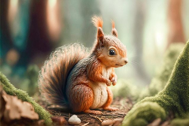 Free Squirrel Animal ai generated image and illustration