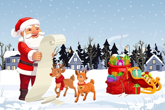 Download free HD stock image of Wish List Christmas Free wish list christmas santa claus illustration