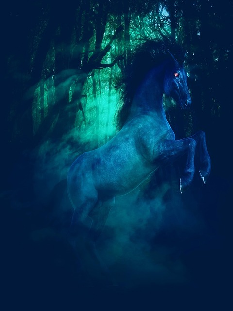Hest, Dyr, Djevel, Skog, Skrekk