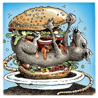 Free Junk Food Burger illustration and picture