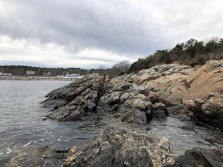 Rocas, Maine, Oceano, Dentado