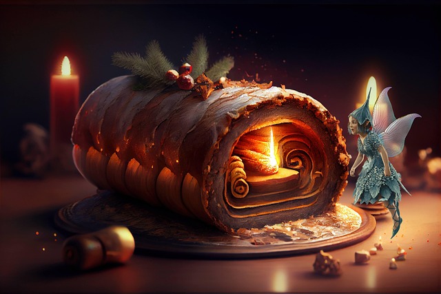 Free baked goods christmas fairy illustration