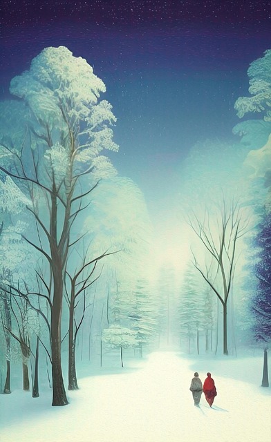 Free trees roadway hike illustration