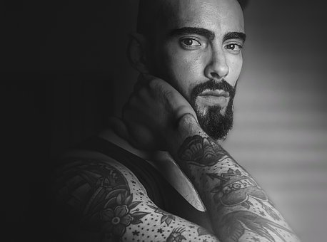 Heren, Baard, Model, Portret, Tatoeages