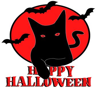 Halloween, Pisici Negre, Lilieci, Roșu