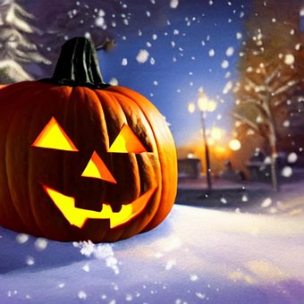 Dovleac, Halloween, Iarnă