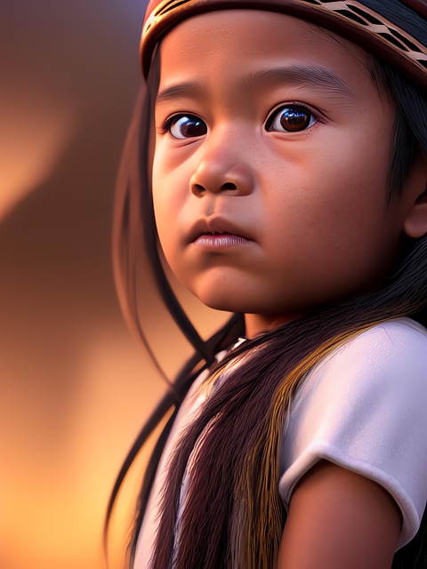 Free generated child portrait illustration