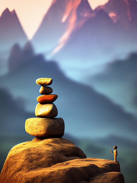 Free generated cairn stone cairn illustration