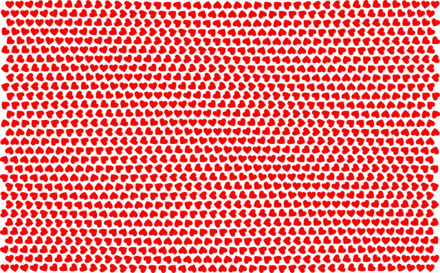 Free pattern background hearts illustration