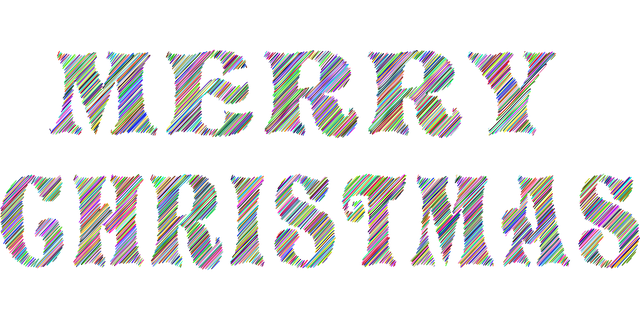 Free merry christmas holidays typography vector