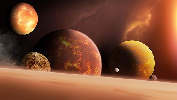 Planeta, Estrelas, Espaço, Galáxia