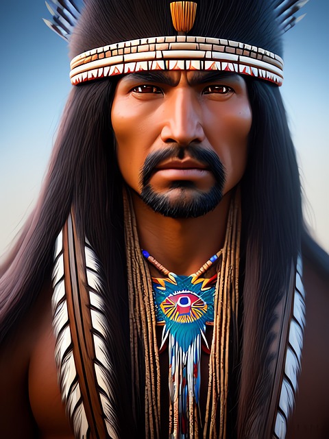 Free generated man native american illustration