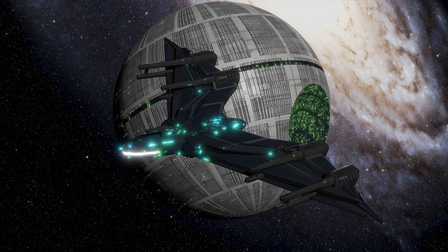 Free spaceship star wars space illustration