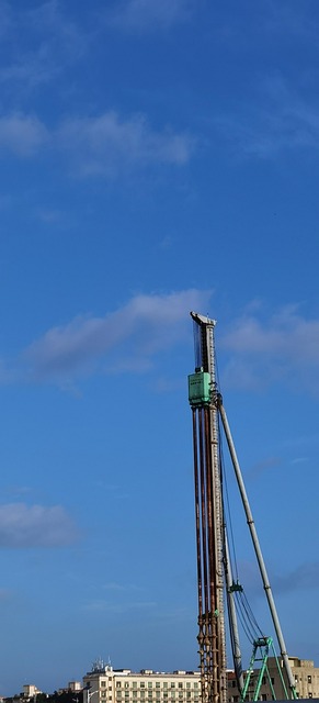 Gebäude, Blauer Himmel, Baustelle