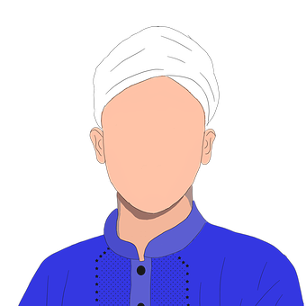 Turbante, Muçulmano, Desenho Animado
