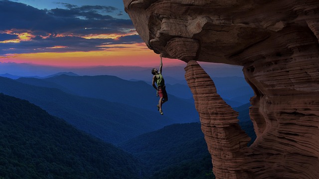 Free climber nature climbing illustration