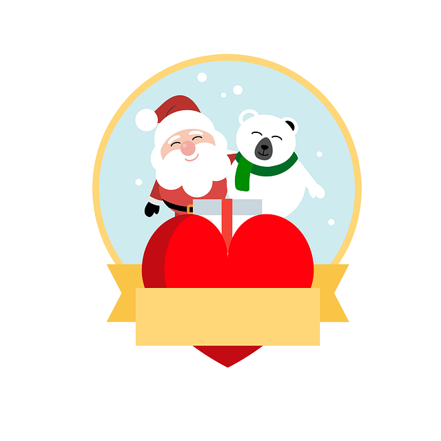 Free santa bear christmas vector