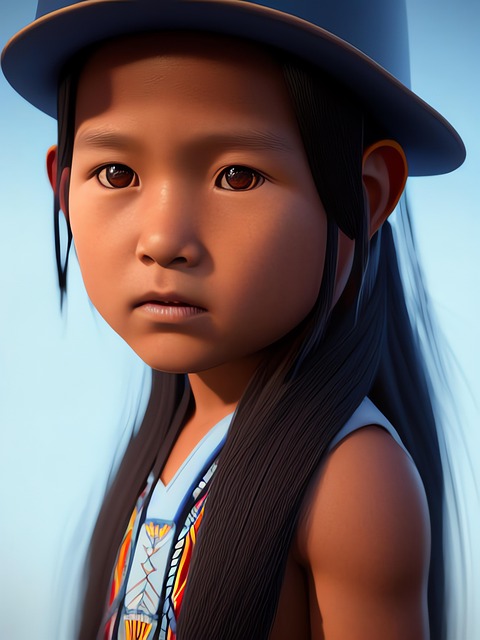 Free generated child portrait illustration