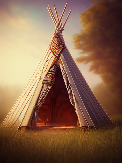 Download free HD stock image of Generated Teepee Free generated teepee american indian illustration