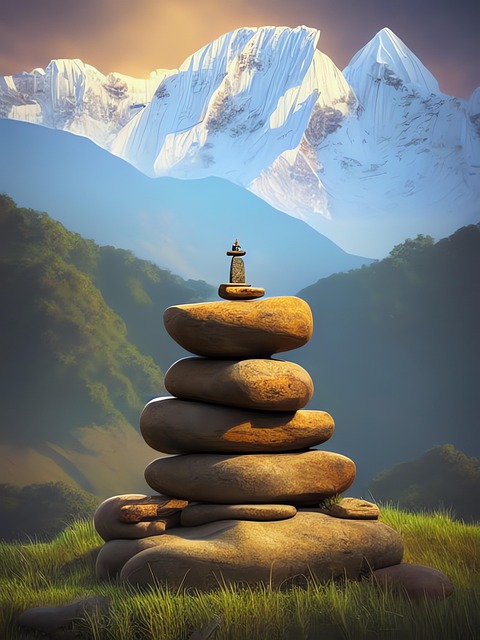 Free generated cairn stone cairn illustration