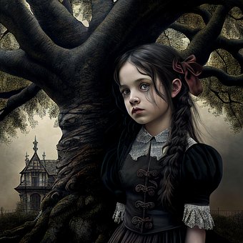 Der Mittwoch, Mittwoch, Gothic-Mädchen