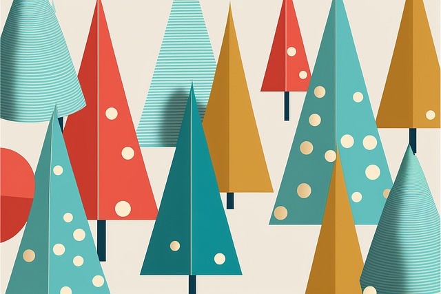 Free trees christmas background background illustration