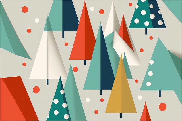 Free trees christmas background background illustration