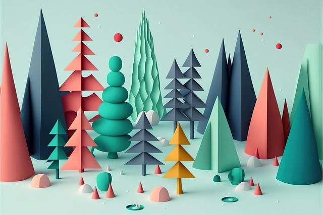 Free trees christmas background background illustration