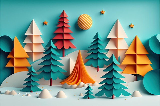 Free trees christmas background background illustration