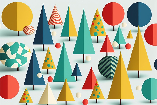 Free trees christmas background background illustration