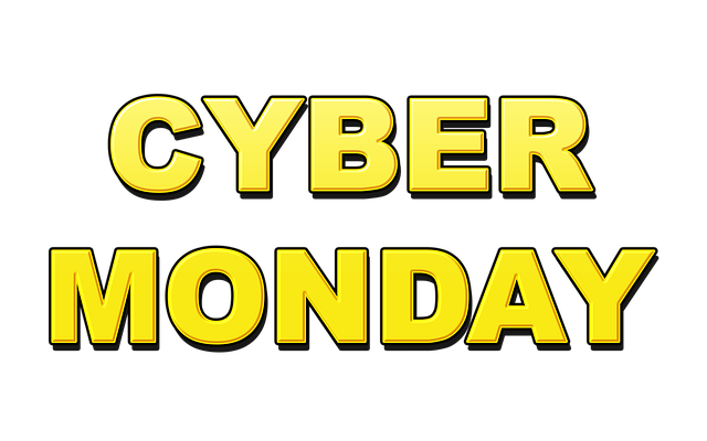 Free cyber monday commerce shopping illustration