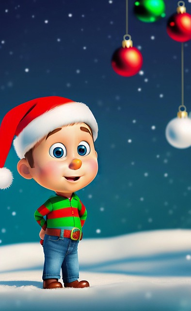 Download free HD stock image of Ia Generated Christmas Free ia generated christmas kids illustration