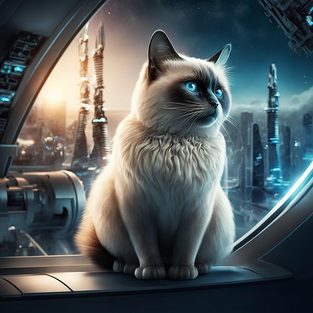 Free Space Cat illustration and picture