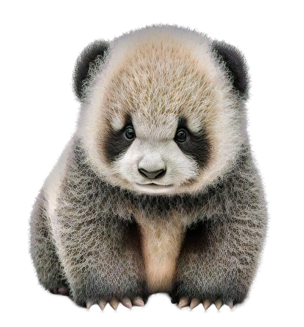 Free panda fluffy paws illustration
