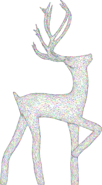 Cerb, Animal, Coarne, Ren, 3D, Low Poly