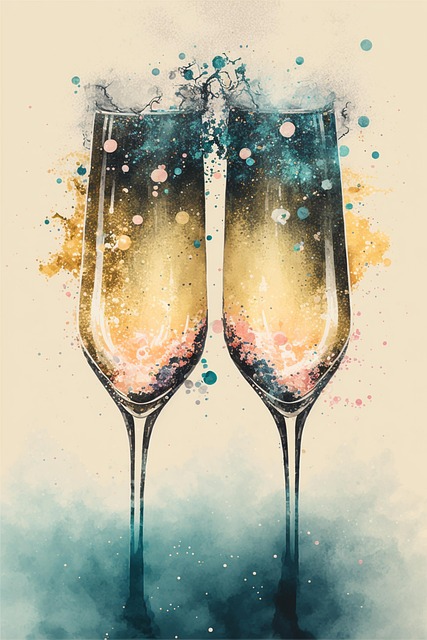 Feier, Sekt, Funkeln, Konfetti, Brille