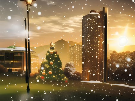 Weihnachtssonnenuntergang