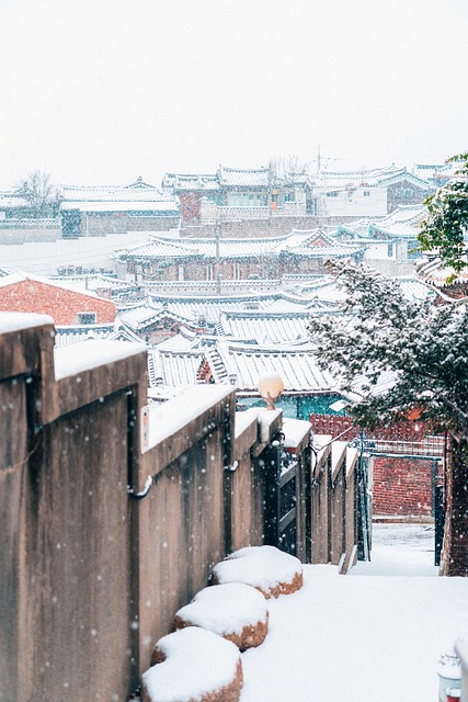 Korea, Seoul, Gebäude, Stadt, Winter