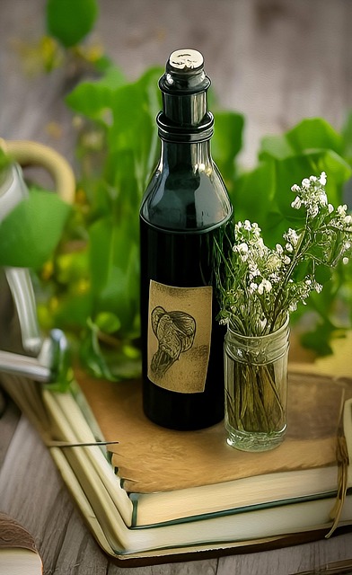 Free ai generated alcohol apothecary illustration
