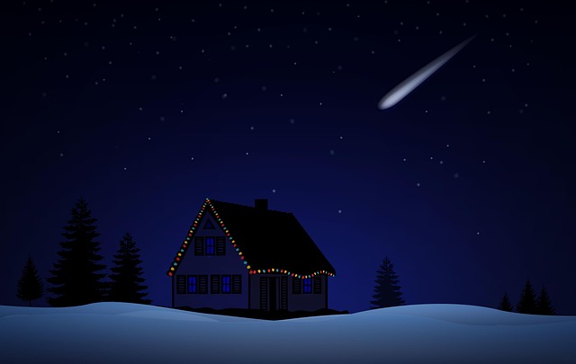 Navidad, Paisaje De Invierno, Noche