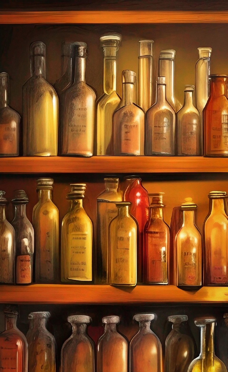 Download Bottles Potions Alcohol RoyaltyFree Stock Illustration Image