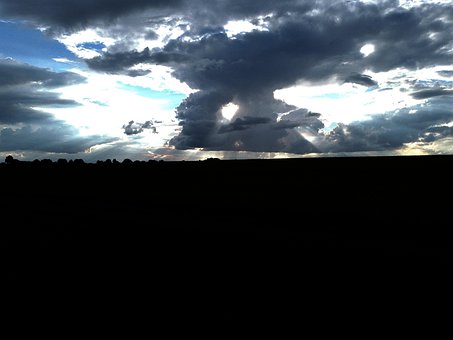 Paraíso, Nuvens, Sol, Panorama